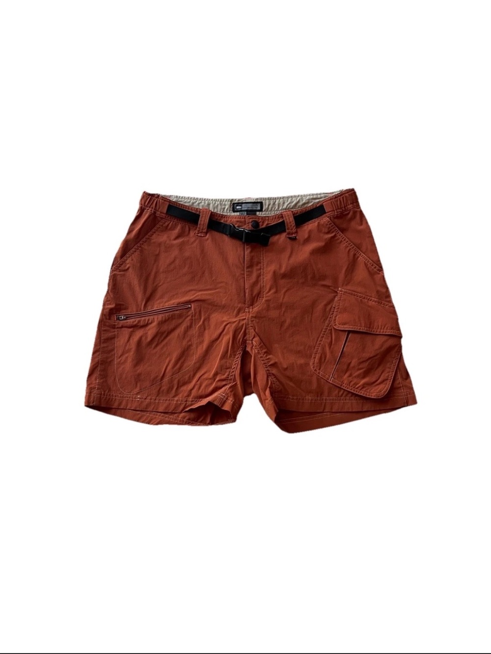 REI Co-Op Women's Burnt Orange Belted Cargo Shorts Size 14